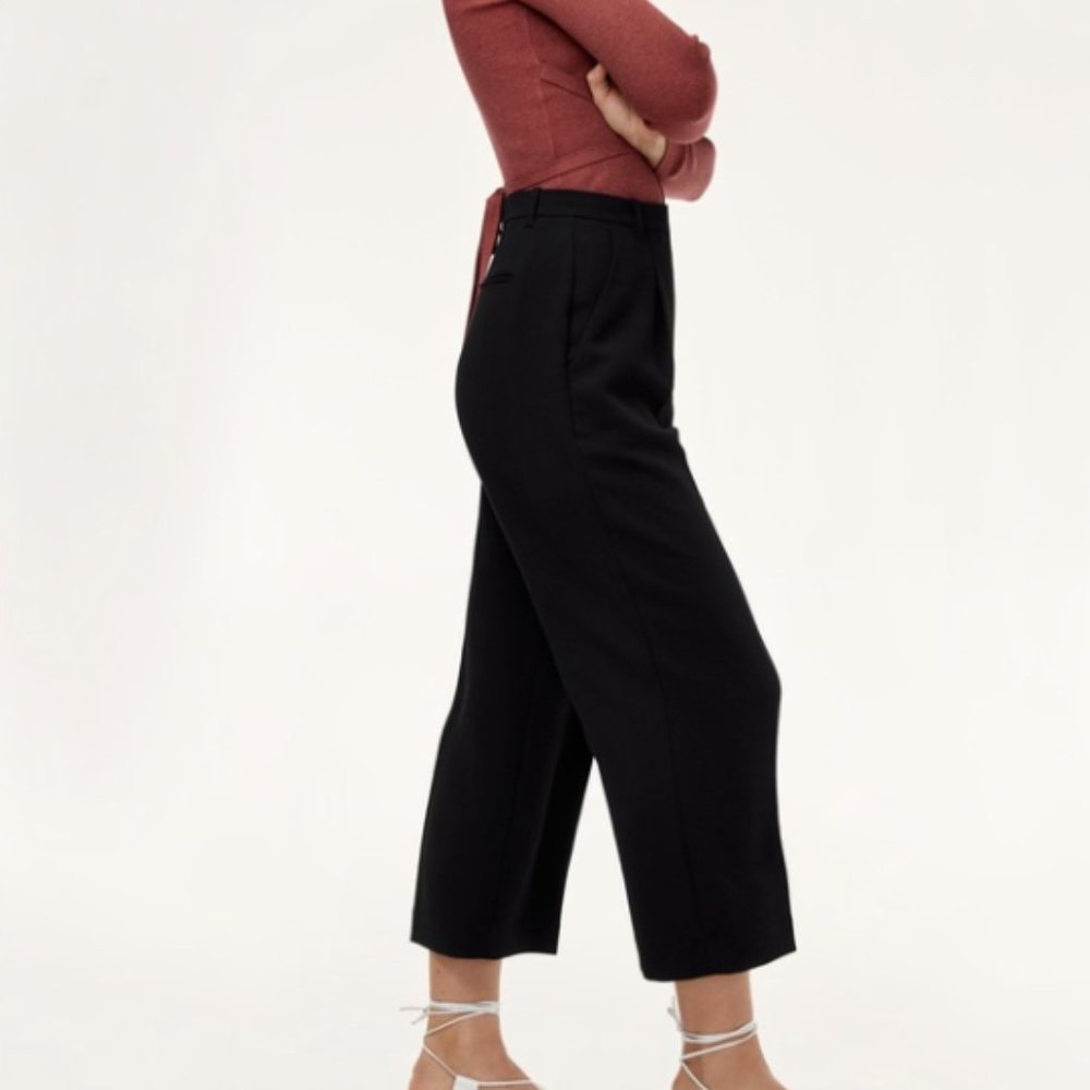 Aritzia Wilfred High-Waist Talin Pants Black - 10